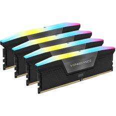 Corsair Vengeance RGB DDR5-6000 96GB CL30 Quad Channel 4 stk Intel XMP Sort med RGB