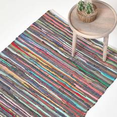 Multicoloured Carpets & Rugs Homescapes Chindi Rug Multicolour
