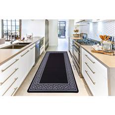 Smart Living Nonslip Greekey Gel Door Mats Black