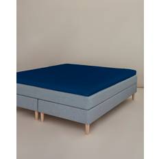 Hemtextil CPHLiving Kuvertlakan 90 x 200 x 6 cm Marine Percale Underlakan Blå