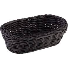 APS Brødkurve APS 19x12x6 Oval Kraftig flet PP Sort,stk Brødkurv