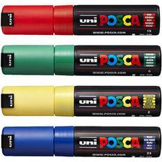 Uni Posca Assorted 8mm Tip Marker Assorted 4pk