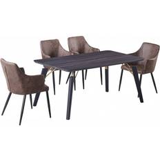 Brown Dining Sets Life Interiors 'Zarah Cosmo' LUX Dining Set