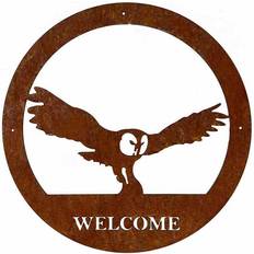 Poppyforge LTD Owl Welcome Art Large Wall Decor