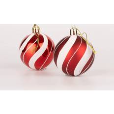 Red Christmas Tree Ornaments Shatchi 60mm/18Pcs Baubles Shatterproof Candy Christmas Tree Ornament