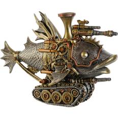 Grey Figurines Home ESPRIT Grey Multicolour Fish Figurine