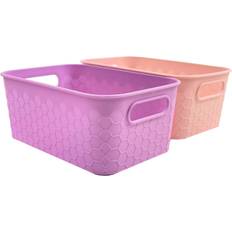 Purple Baskets Honeycomb Storage Basket