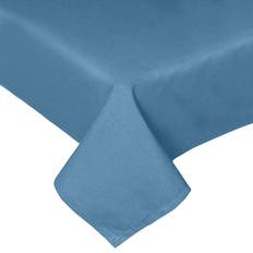 Round Tablecloths Homescapes Plain Cotton Round Egg Tablecloth Blue