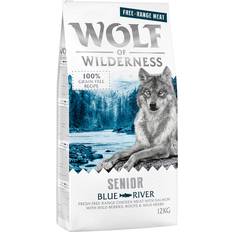 Wolf of Wilderness Senior "Blue River" Frilandskylling & Laks