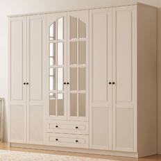 EVUHOME ELISE XL 6 2 Mirrored Wardrobe