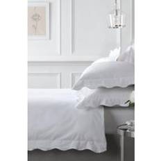 Textiles Appletree Scallop Edge Duvet Cover White