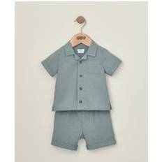 Mamas & Papas Shirt and Short Outfit Set Green GREEN 12-18 Months