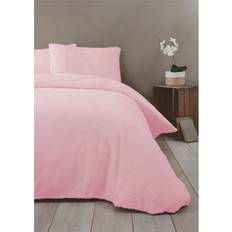 Polyester Housses de couette Rapport Sherpa Fleece Duvet Cover Pink