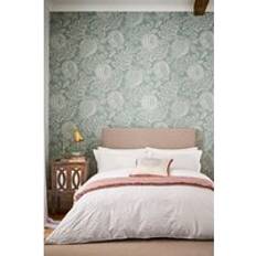 Sanderson 'Cantaloupe Embroidered' Cotton Duvet Cover White