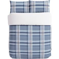 Helena Springfield 'Brushed Check' Cotton Duvet Cover Blue