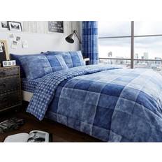 Gaveno Cavailia Denim Check Duvet Cover Blue