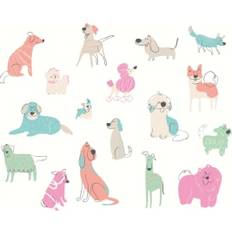 Pink Wall Decor Origin Murals Happy Dogs Pink Wall Decor