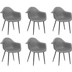 vidaXL 3082358 Grey Køkkenstol 84cm 6stk