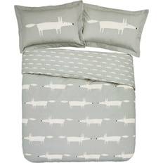 Scion Mr Fox 180 Thread Count Duvet Cover Silver