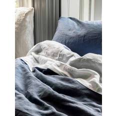 Linen Bed Linen Piglet Linen Pair Pillow Case Blue