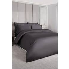 Highams Thread Count Hotel Duvet Cover Grey, Black