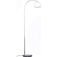 Silver Floor Lamps ValueLights Curva Silver Floor Lamp