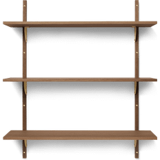 Messing Væghylder Ferm Living Sector Smoked Oak/Brass Væghylde 87cm