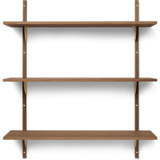 Trä Vägghyllor ferm LIVING Sector Smoked Oak/Brass Vägghylla 87cm