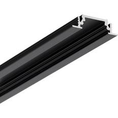 A - Svarta Ljuslister Topmet Aluminiprofil GROOVE10 BC UX Svart LED Skena Ljuslist