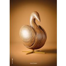 Svane Figuren/Brun Baggrund