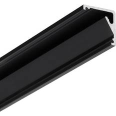 Topmet Aluminiumprofil CABI12 E 2 m Svart Anodiserad Hörn Ljuslist