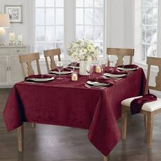 Elrene Home Fashions Caiden Elegance Damask Oblong Tablecloth 60 x 84 Mantel Rojo (213.36x152.4cm)