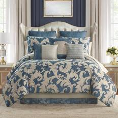 Beige Couvre-lits Waterford 6 Piece Navy Queen Bedspread Beige