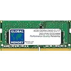 Global Memory 4GB DDR4 2400MHz PC4-19200 260-PIN SODIMM MINNE RAM FÖR INTEL 27 TUM RETINA 5K IMAC 2017