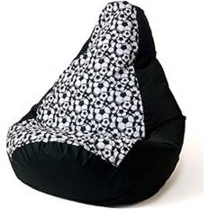 Vita Sittpuffar Go Gift GO GIFT Vit Svart Puff 130 x 90 cm Sittpuff