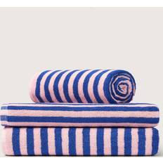 Streifen Gästehandtücher Bongusta Naram Guest Towel Blue (140x70cm)