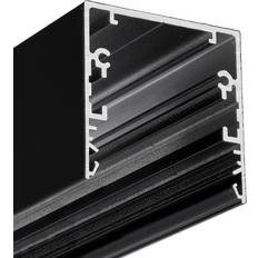 Topmet 2m Alu-Profil PHIL53 C10 Svartlackerad Utanpåliggande LED-Skena Ljuslist