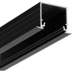 Topmet Aluprofil Linea-IN20 EE7F U7 Svart LED Skena Ljuslist