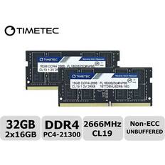 Hynix IC 32GB Kit 2x16GB DDR4 2666MHz PC4-21300 Unbuffered Non-ECC 1.2V CL19 2Rx8 Dual Rank 260 Pin SODIMM Laptop Notebook Computer Memory