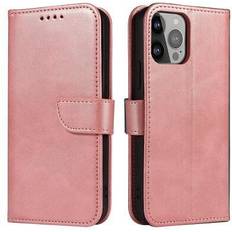 Handyhüllen Hurtel Handyhülle für iphone 15 magnethülle schutzhülle book case case Rosa