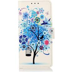 MAULUND iPhone 15 Pro Max Læder Cover m. Pung Blåt Træ