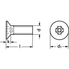 Byggematerialer Lemvigh-Müller M 6X35 DIN 965/ISO 14581 SFA4 undersænket maskinskrue Z