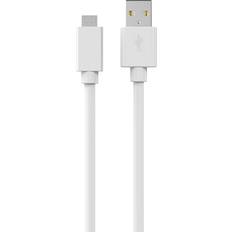 Sinox USB A Micro USB opladningskabel 3 meter hvid På lager i butik