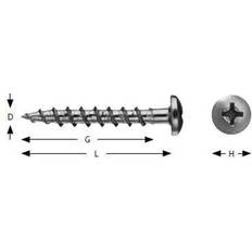 Gipsskrue 4,8X22 panhoved PH2 1000
