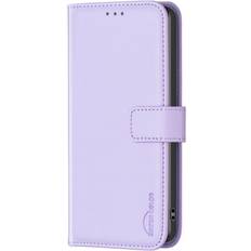MAULUND Samsung Galaxy S24 Ultra Kunstlæder Flip Cover m. Kortholder & Ståfunktion Lilla