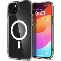 Spigen Ultra Hybrid MagFit iPhone 15 Plus Zero One vit Transparent