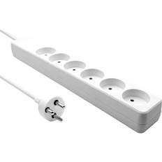 MicroConnect Steckdosenleiste, Danish Power Strip 6-way 3-Polig, 5 m