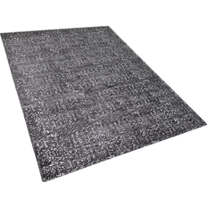 Viscose Carpets Beliani Viscose Area Rug 160 x 230 cm Grey and Silver Grey