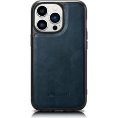 Leather Oil Wax Etui til iPhone 14 Pro