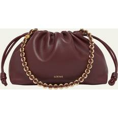 Loewe Väskor Loewe Flamenco Leather Shoulder Bag - Burgundy